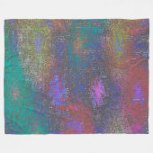 肌がカラフルなめらかで年老いた染み フリースブランケット (正面(横))