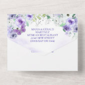 肌の濃い Lilac 紫のプリンセス キンセアニエラ オールインワン招待状 (裏面)