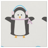 肌寒いペンギン ファブリック (クローズアップ)