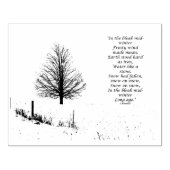 肌寒い冬のカードのスタンプ ラバースタンプ (インプリント)