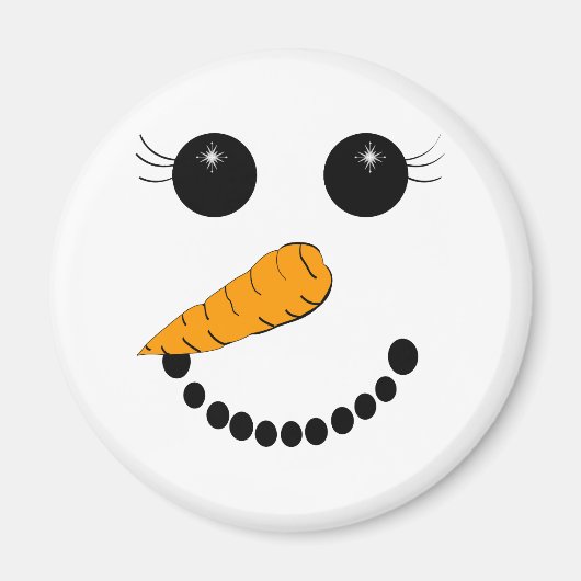 肌寒い顔 マグネット (正面)