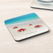 肌寒さ – カスタマイズ可能なかわいいコルク コースター (左側)