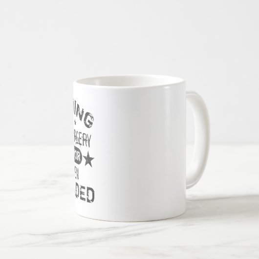 肘の手術ユーモアのアップグレード コーヒーマグカップ (正面右)