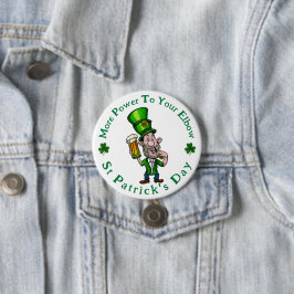 肘へのパワー – St Patrick's Dayボタン 缶バッジ
