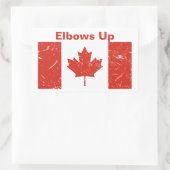 肘を上げる 長方形シール (バッグ)