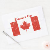 肘を上げる 長方形シール (封筒)