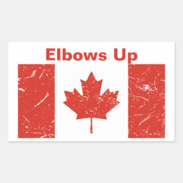 肘を上げる 長方形シール