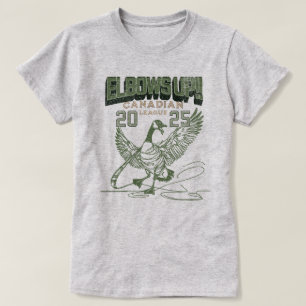 肘を上げろ!カナダグースカナダホッケー文化 Tシャツ