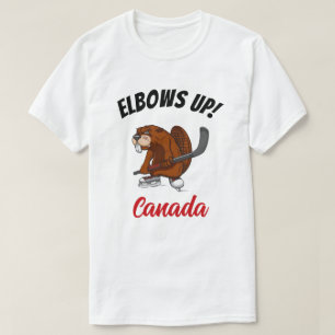 肘を上げろ!カナダビーバー Tシャツ