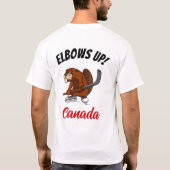 肘を上げろ!カナダビーバー Tシャツ (裏面)