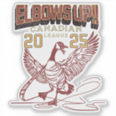 肘を上げろ!カナダリーグカナダゲーゼ シール (正面)