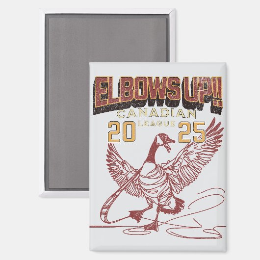 肘を上げろ！カナダリーグカナダゲーゼ マグネット (正面/裏面)