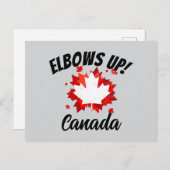 肘を上げろ!カナダ ポストカード (正面/裏面)