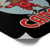 肘を上げろ カナダ 挑戦的なムース カナダ アイスホッケージャージ ポスター (角)