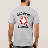 肘を上げろ！カナダ Tシャツ (裏面)