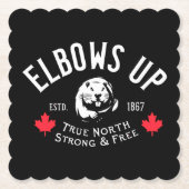 肘を上げろ！コースター#2 ペーパーコースター (正面)