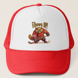 肘を上げろ！ホッケービーバー、カナダ国旗のメープルリーフ キャップ