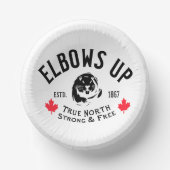 肘を上げろ！紙丼 ペーパーボウル (正面)