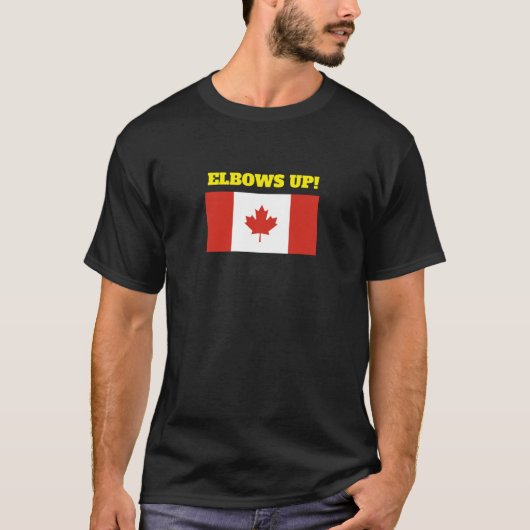 肘を上げろ！T-シャツ Tシャツ (正面)