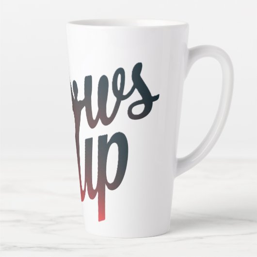 肘を張る カフェラテマグ (右)