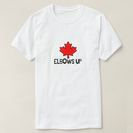 肘を張る Tシャツ (デザイン正面)