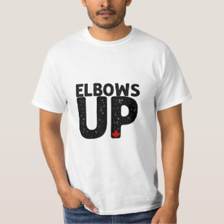 肘アップはっきりした動揺してタイポグラフィ Tシャツ