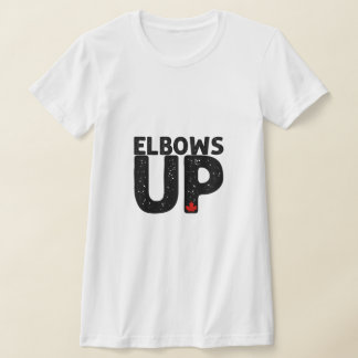 肘アップはっきりした動揺してタイポグラフィ Tシャツ