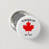 肘アップシャツ | カナダ強 | カナダのサポート | 缶バッジ (正面&裏面)