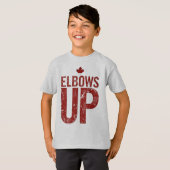 肘アップ – カナダのために強く立つ Tシャツ (正面フル)