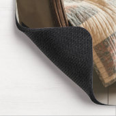 肘掛けファッションド椅子に古い色あせたキルト マウスパッド (コーナー)