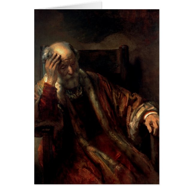 肘掛け椅子の老人 (正面)