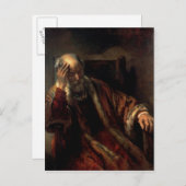 肘掛け椅子の老人 ポストカード (正面/裏面)