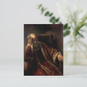 肘掛け椅子の老人 ポストカード (スタンド正面)