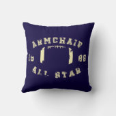 肘掛け椅子オールスターのフットボールの青 クッション (裏面)