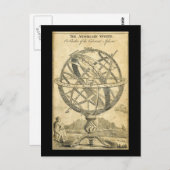 肘状球ヴィンテージスチームパンクイラストレーション ポストカード (正面/裏面)