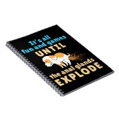 肛門腺が爆発するまでVet Techおもしろいとゲーム ノートブック (右側)