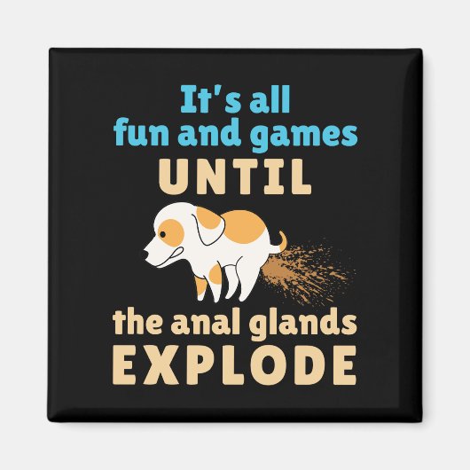 肛門腺が爆発するまでVet Techおもしろいとゲーム マグネット (正面)