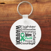 肝がん戦士コラージュ キーホルダー (正面)