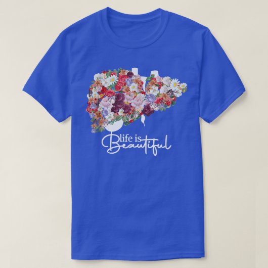 肝がん生存者移植手術患者1 Tシャツ (デザイン正面)