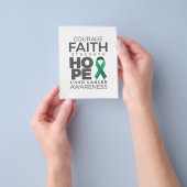 肝やる気を起こさせるがん認識度引用文ことわざ チラシ (手)