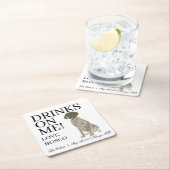 肝及び白ドイツ短焦点ポイン結婚ター スクエアペーパーコースター (インサイチュ)