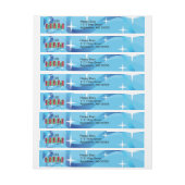 肝受賞者，緑，赤，青 ラップアラウンド宛名ラベル (シート)