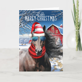 肝栗の馬MAREyおもしろいクリスマス シーズンカード
