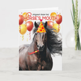 肝栗馬おもしろい誕生日 カード