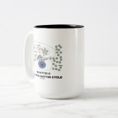 肝炎のウイルスの写し周期 ツートーンマグカップ (正面左)