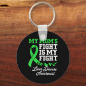 肝疾患認識度私のママの戦いは私の戦い キーホルダー (正面)