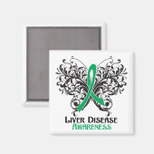 肝疾患認識度蝶 マグネット (正面/裏面)
