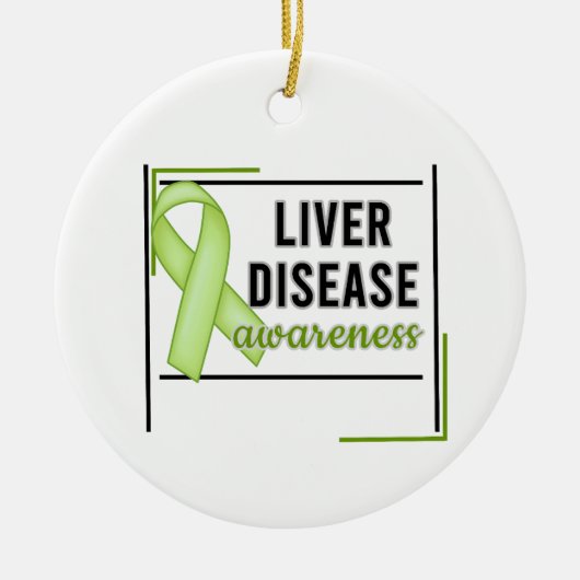 肝疾患認識度 セラミックオーナメント (正面)