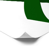 肝癌エメラルドグリーンリボン3 ポスター (角)