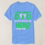 肝癌パパほとんどの人は彼らのヒーローに会わない Tシャツ (デザイン正面)